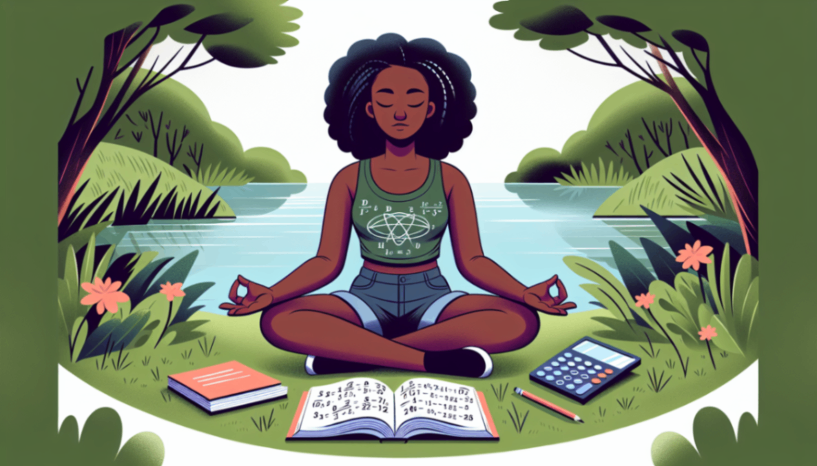 student meditating for educations